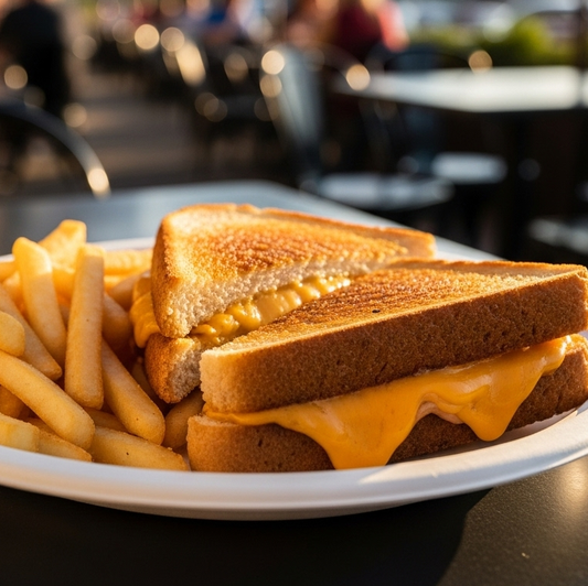 Grilled Cheese Sandwich with Fries