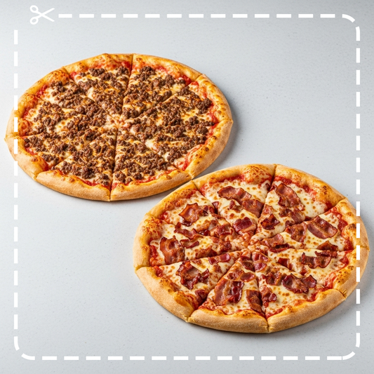 Two 12" Medium Pizzas with 1 Topping Each