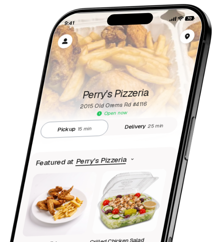 Perry's Pizzeria app preview