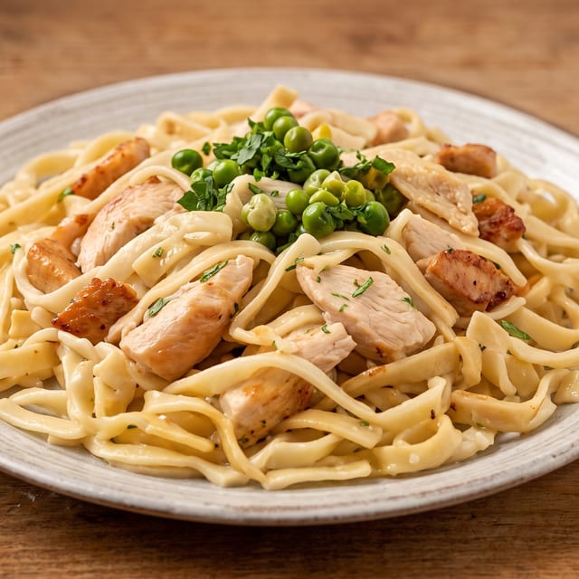 Chicken Alfredo Pasta.