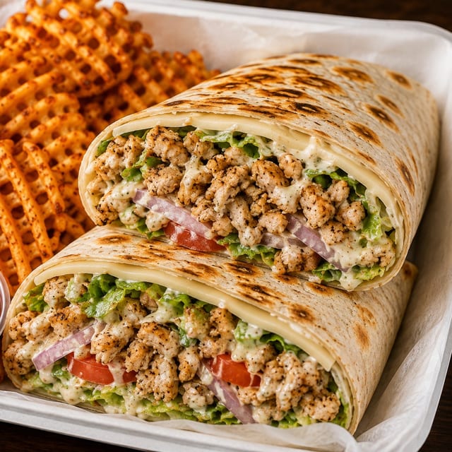 Grilled Chicken Caesar Wrap.