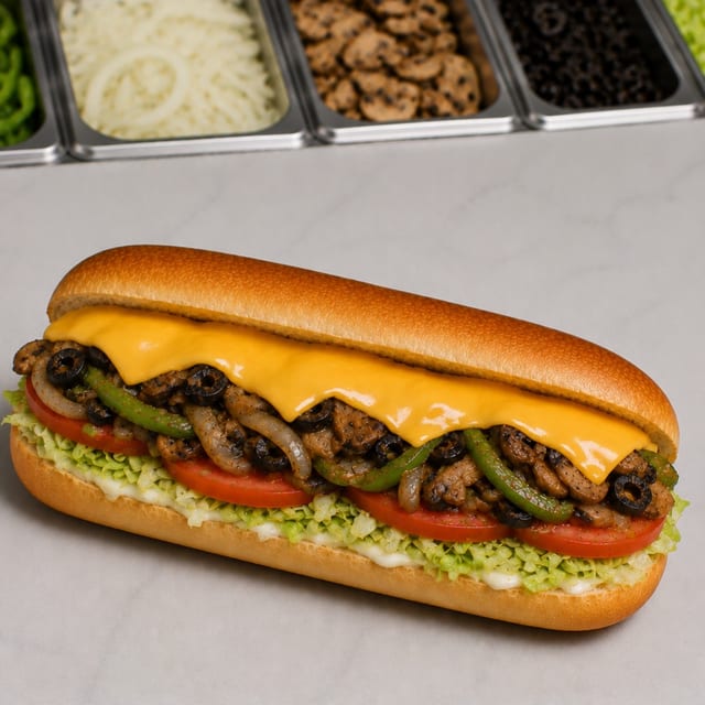 Grilled Veggie Submarine.