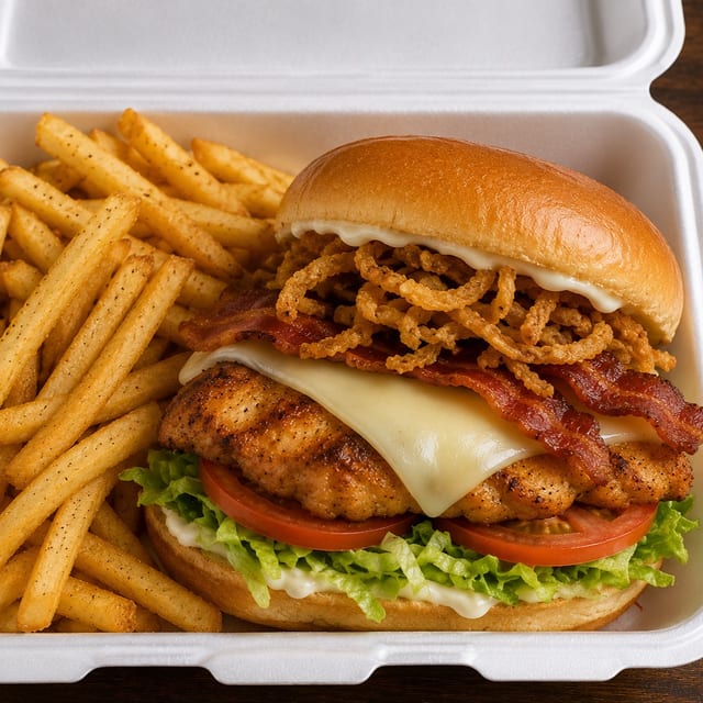 Chicken Deluxe Sandwich Platter.