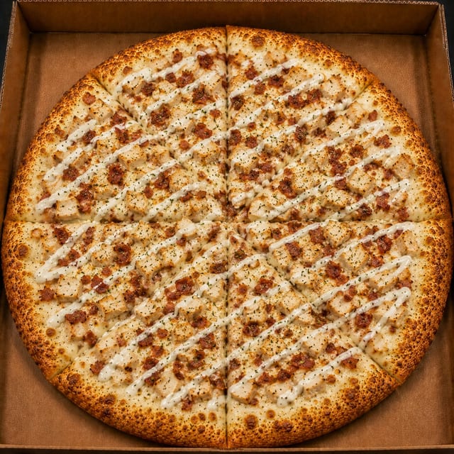 Chicken Bacon Ranch Pizza.