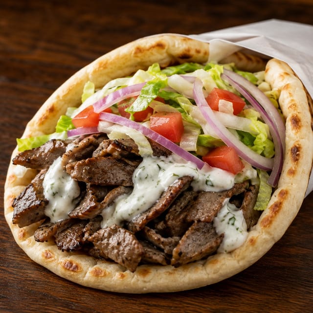 Gyro Sandwich on Pita.