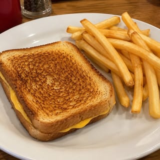 Grilled Cheese with Fries Sandwich