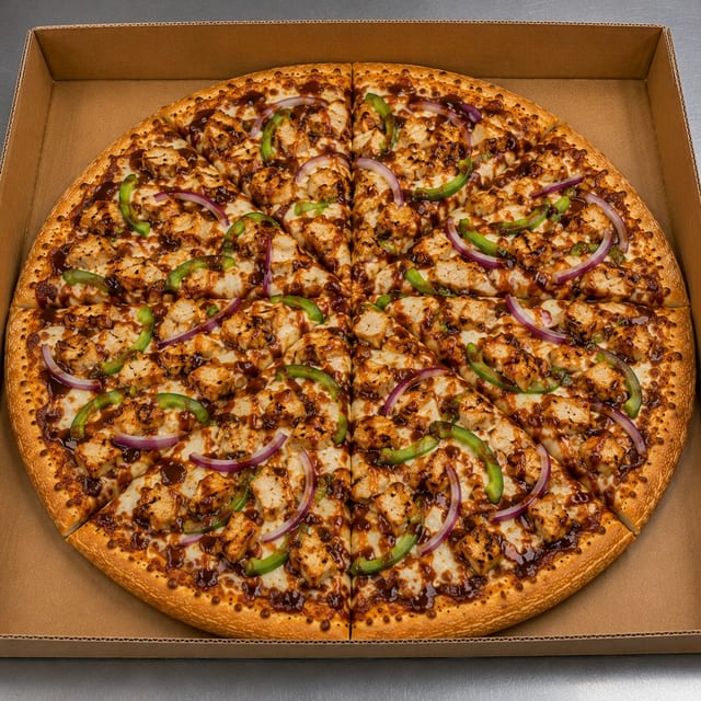 BBQ Chicken Pizza.