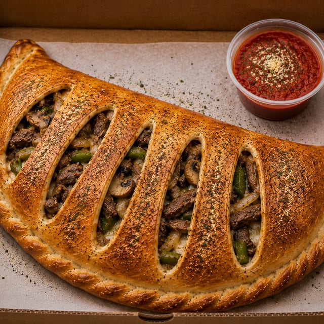 Italian Style Steak Stromboli.