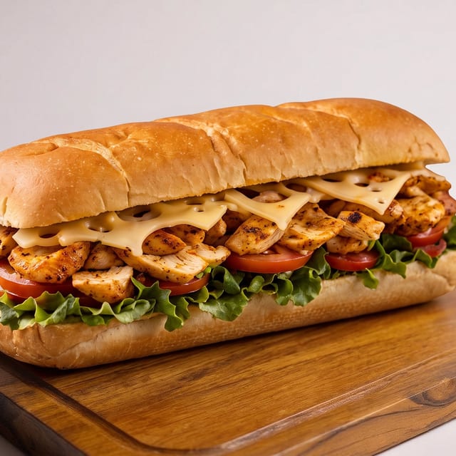 Buffalo Grilled Chicken Submarine.