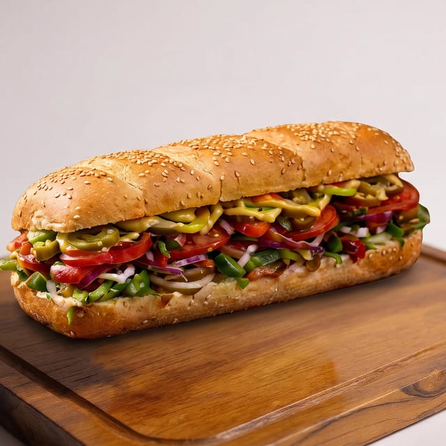 Grilled Veggie Submarine.