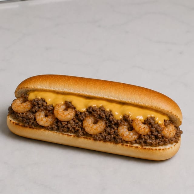 Shrimp Cheesesteak Submarine.